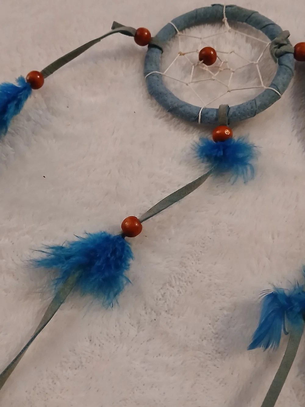Dreamcatcher Feather Blue Indian Wall Hanging - LARGE